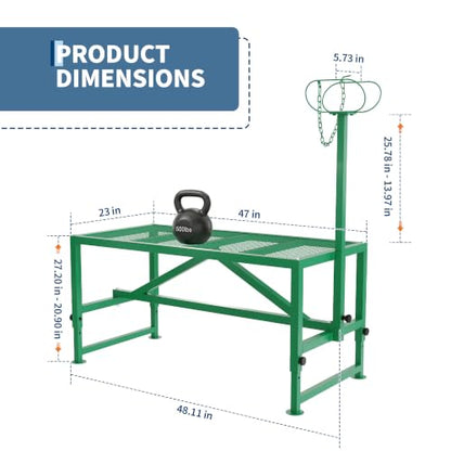 Garvee Goat Stand with Headpiece and Nose Loop – Milking Shearing Stand - color: Green-47 Inch (with Nose Loop)