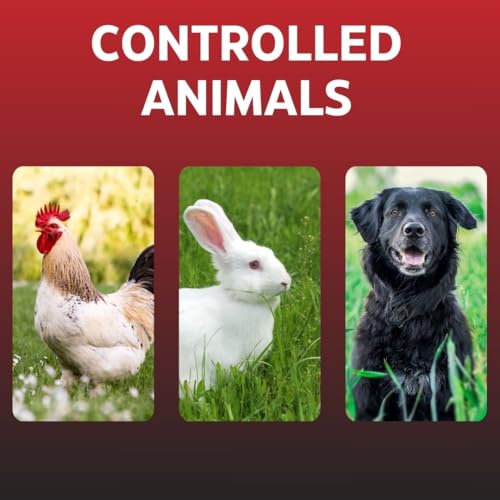 Solar Electric Fence Charger for Day and Night Power | Red Sizzle 1XS | 0.13 Joule | Portable Solar Energizer for Livestock for Small Gardens, Keep Our Small Pests