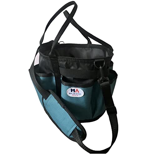 Majestic Ally horse Grooming Organizer Tote Bag - color: Hunter Green