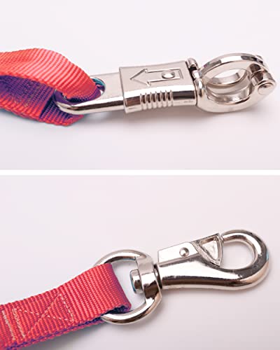Adjustable Trailer Tie （2 Pack）-Horse Trailer Nylon Strap Tie，Adjusted from 25 to 37” - color: Red