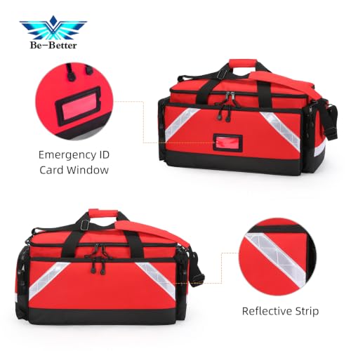 First Aid Bag Empty Medical Bag,Emergency Bag, First Aid Kits Storage Bag for Nursing,Doctors,EMT,EMS,RED - color: Red