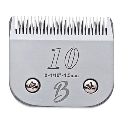 Detachable A Series 10 Blade Dog Grooming Cut Length 1/16" / 1.5mm Japanese Carbonized Steel Dog Grooming Blades 10 (Compatible A5 Series Clippers for Dogs Horses(B10) - color: 10 (1/16" / 1.5mm)