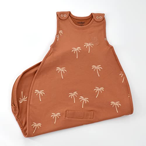 Woolino Ultimate Baby Sleep Sack – 4 Season Merino Wool Sleeping Bag, Organic Cotton Outer, Temp Regulating Blanket, Adjustable Sleep Sack Universal Size 2–24 Months - Palms - color: Palms