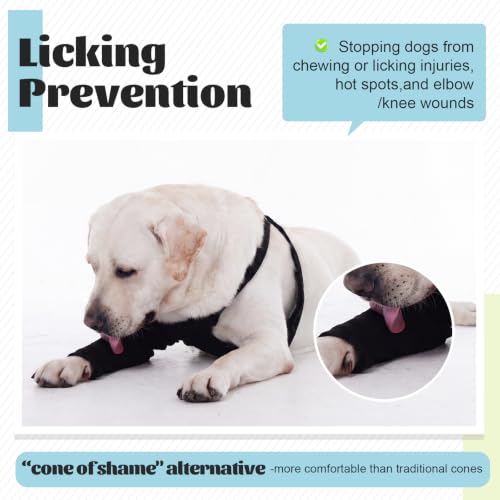 Dog Sleeves for Wounds Skin Problems Calluses on Front Legs - color: Black, size: XS