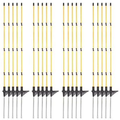 20 Pcs 46"Fiberglass Step in Electric Fence Posts,Portable Temporary Stakes - style: 46Inch-20 Pack