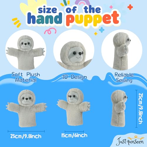 Hand Puppet Toy Speech Therapy Learning Tool Soft Stuffed Animal for Children Adults Family Fun Adult Size Fit Educational Gift Toddler Toy Sloth - color: Sloth