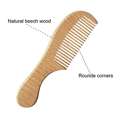 Baby Hair Brush and Comb Set for Newborns & Toddlers | Wooden Baby Brush Set with Soft Goat Bristles l Wood Comb l White Cradle Cap Brush| Ideal for Cradle Cap (3 Piece) - color: White Cradle Cap Brush+hair Brush+wood Comb