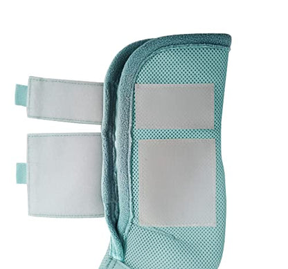LEAFOREST Horse Fly Boots Set of 4 Non Slip Breathable Mesh Leg Protection - color: Blue
