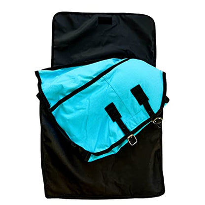 AJ Tack Turnout Blanket Storage Bag, 23x19x9.5 in, 3 Loops Black - color: Black