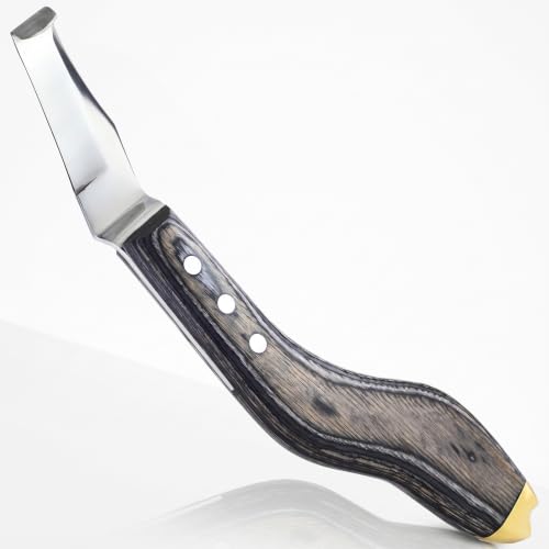 Premium Hoof Knife with Brass End, Stainless Steel