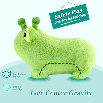 INPANY Bouncy Horse, Kids Frog Hopper Toys with Ultra Thick Plush, Gift Toy - color: Green Frog