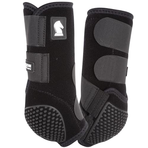 Classic Equine Flexion by Legacy2 Support Boots, Front (Black, Medium) - color: Black, size: Medium