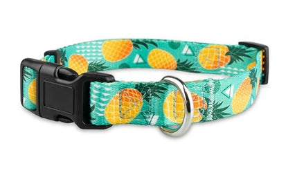 Limeloot Pineapple Dog Collar, Cute Adjustable Dog Collar for Boy and Girl Dogs, Small - color: Pineapple, size: Small