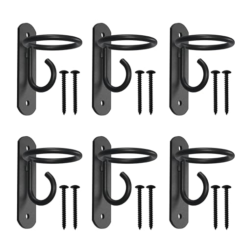 NACETURE Heavy Duty Horse Stall Bucket Hooks, 6 Pack
