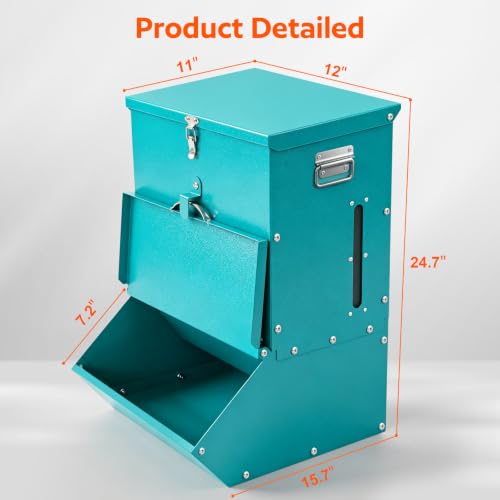 Single Door Hog Feeder, 2.2 Bushel Capacity Pig Feeder - size: 2.2 Bushel