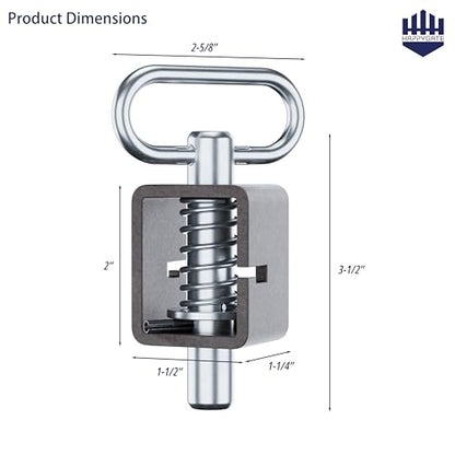 3-1/2'' Heavy Duty Trailer Gate Latch, Weld-On Spring Latch for Tracks 2pcs - size: 3-1/2''