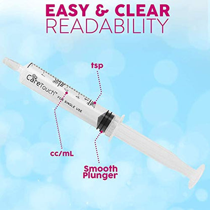 Care Touch Disposable Syringes Without Needle, Oral Dispenser, 5ml 100 Count - size: 5 ml