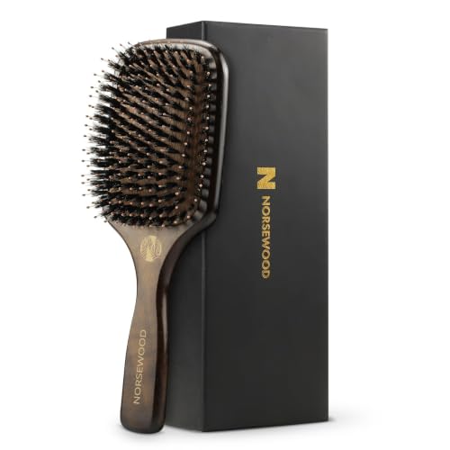 Boar Bristle Hair Brush Set, Soft Bristle Detangler for Enhancing Shine | for Long, Short, Thin, Curly, Straight, or Wavy, Hairbrush Great for Men, Women, and Kids - size: Detangler Brush