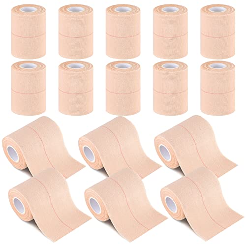 Nuanchu 16 Rolls Self Adhesive Elastic Bandage Wrap Breathable Flexible Stretch Sports Tape for Wrist Ankle Support, Cohesive Vet Wrap for Horse Pet(3 Inch x 5 Yard) - size: 3 Inch x 5 Yard