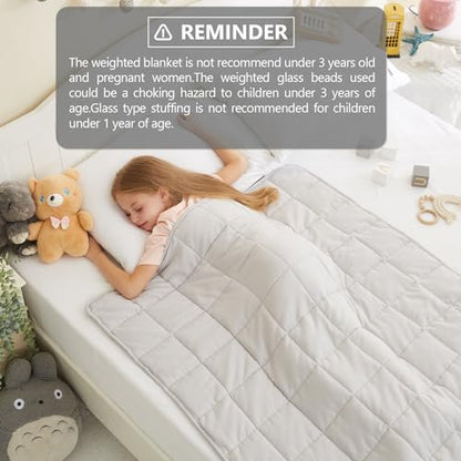 L'AGRATY Weighted Blanket - 36"x48" 3lbs Microfiber Material with Glass Beads Small Blanket for All-Season Summer Fall Winter Soft Thick - color: 05-light Grey, size: 36" x 48" | 3lbs