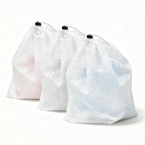 Mesh Drawstring Laundry Storage Bags