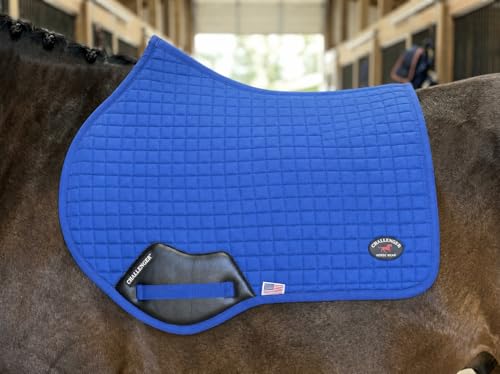 Horse Contoured English Quilted Lightweight All-Purpose Saddle Pad 72TS34 - color: Blue