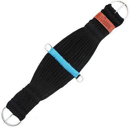 CHALLENGER Horse Western Tack 25-Strand Roper Saddle Cinch Girth Black 9787 - size: 34" L x 7" W