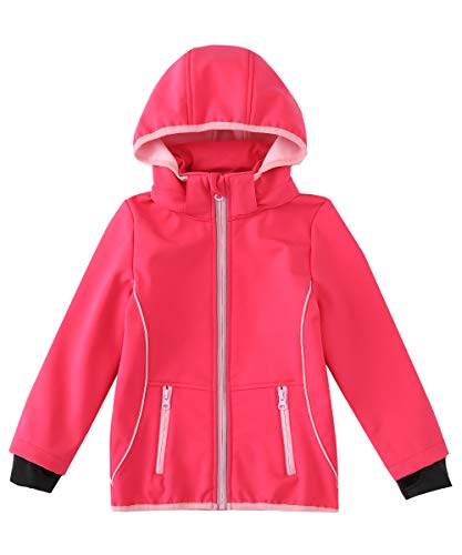 M2C Girls Hooded Fleece Lined Waterproof Windproof Jacket - color: Rose, size: 3T