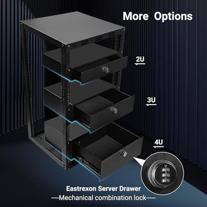 20U Server Rack w/ 2 Racks, Versatile Open Frame IT Rack - size: 20U