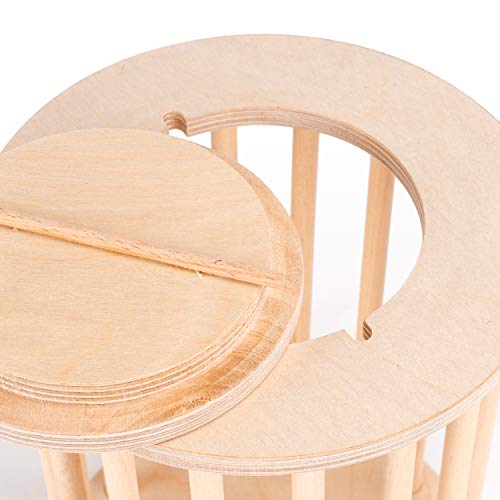 andwe Rabbit Hay Feeder Wooden Food Feeding Rack Easy to Fill