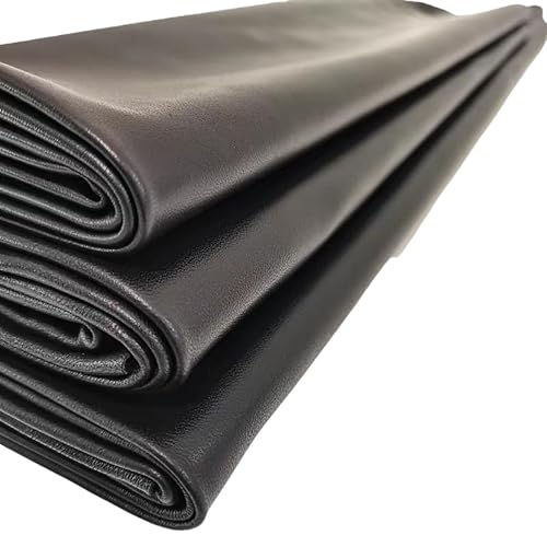 Sheep Skin, 0.7-1.0mm Thick, for Gloves, Clothing, Leather Sheets for Crafts and Arts (Black 9-10 Square feet) - color: Black 9-10 square feet