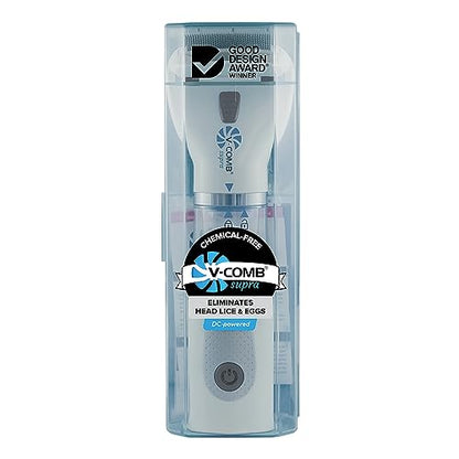 V-Comb Supra - Head Lice and Egg Remover - Pesticide and Chemical Free - 100% Natural Treatment