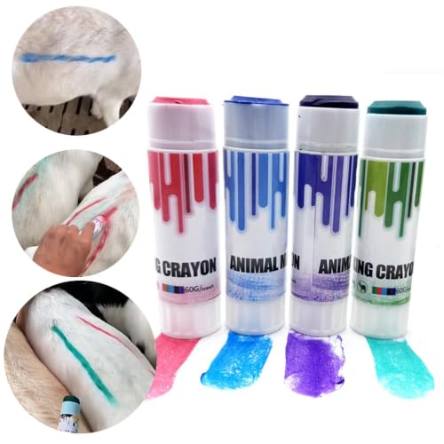 Livestock Identification Marking Crayon, 8PCS High Visibility, Non-toxic Livestock Marking Crayon with Cover for Marking Wet or Dry Animal Fur and Skin, for Cattle sorting, grading, inoculation (8)