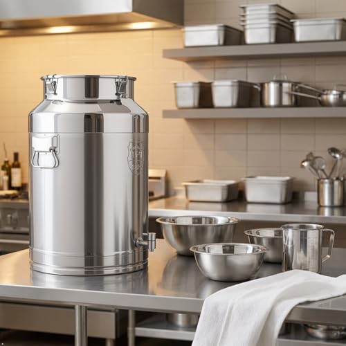 Milk Can with Spout, 20-Gallon Milk Jug Container with Sealed Lid - size: 2560 Ounces