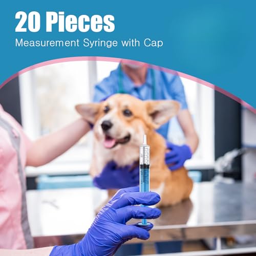 TrelaCo 20 Pack 10ml Oral Syringes with Cap Plastic No Needle, Blue | Measuring Dispensing for Liquid Medication, Individually Sealed, Pet Feeding Lab Sample, Clear Graduated Markings,Halloween - size: Blue