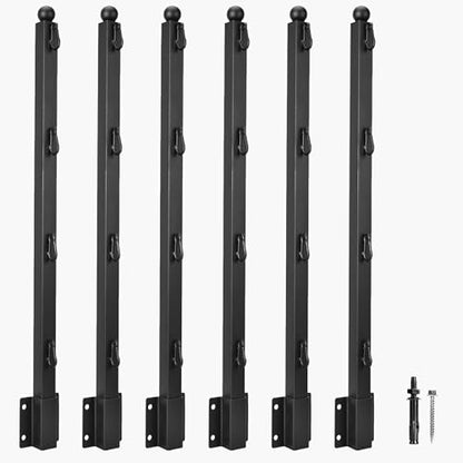 6-Pack 31" Fence Post Extender Heavy Duty Barbed Wire Extension Arm - color: Set 6, size: 0 Degree