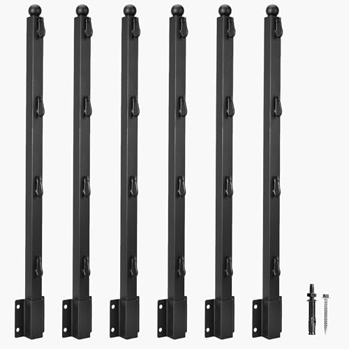 6-Pack 31" Fence Post Extender Heavy Duty Barbed Wire Extension Arm - color: Set 6, size: 0 Degree