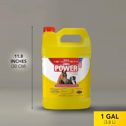 Durvet Fly 003-1021 699757 Power Fly Spray and Wipe for Horses, Gallon