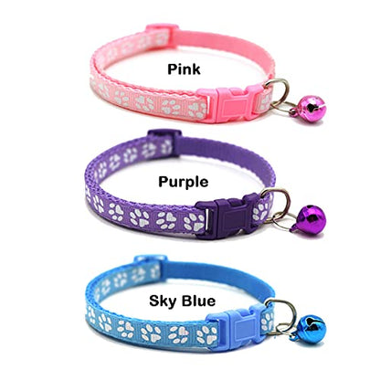 Love Dream Puppy ID Collars for Litter-12pcs Soft Nylon Whelping Collar Set - color: Paws, size: Small(7.9 Inch -12.6 Inch )
