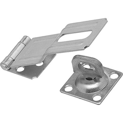 National Hardware Swivel Staple Safety Hasp, 4-1/2 in, Steel, Zinc Plated