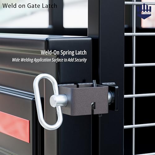 3-1/2'' Heavy Duty Trailer Gate Latch, Weld-On Spring Latch for Tracks 2pcs - size: 3-1/2''