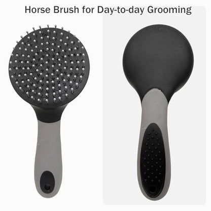 Horse Mane & Tail Combs Horse Brushes Shedding Brush Grooming Tool for Equine Long Haired Dogs (Black) - color: Black