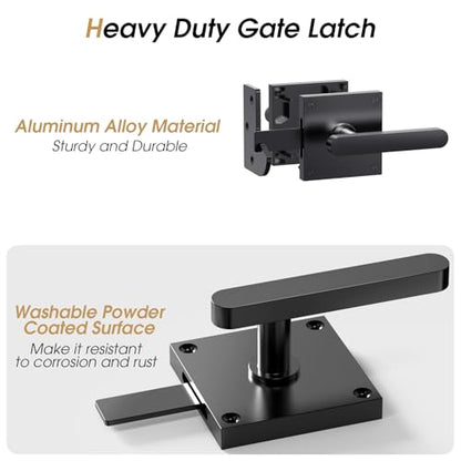 Double Sided Gate Latch, Heavy Duty Gate Latch for Wooden Fence - size: GL01 - Right Inswing Gate