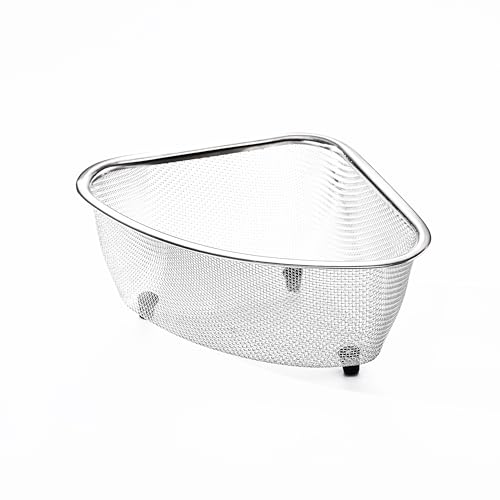 Fox Run Stainless Steel Colander, Triangular 3 Quart Pasta Strainer - size: 3 Quart, Triangular