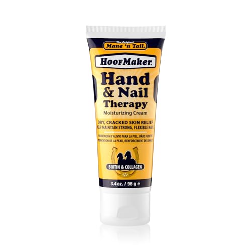 Mane 'n Tail Hoofmaker Hand & Nail Therapy 3.4 oz with biotin, Collagen, and Allantoin That Strengthen and Soften Skin Contains shea Butter & Fragrance Free - size: 3.4 Fl Oz (Pack of 1)