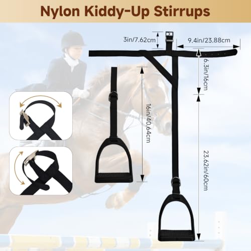 Kids Western Stirrups with Adjustable Nylon Straps