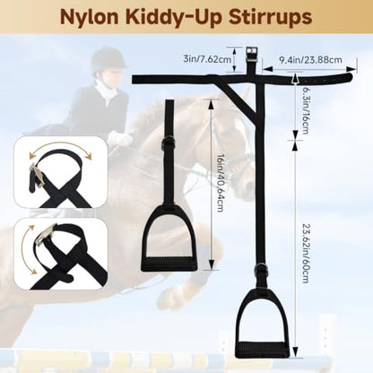 Kids Western Stirrups with Adjustable Nylon Straps