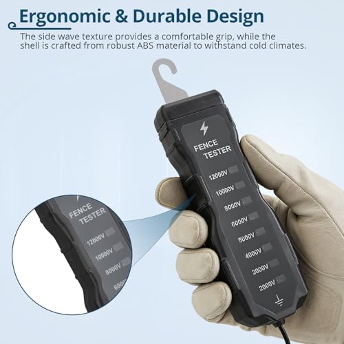 Electric Fence Tester,2000V-12000V Fence Voltage Tester