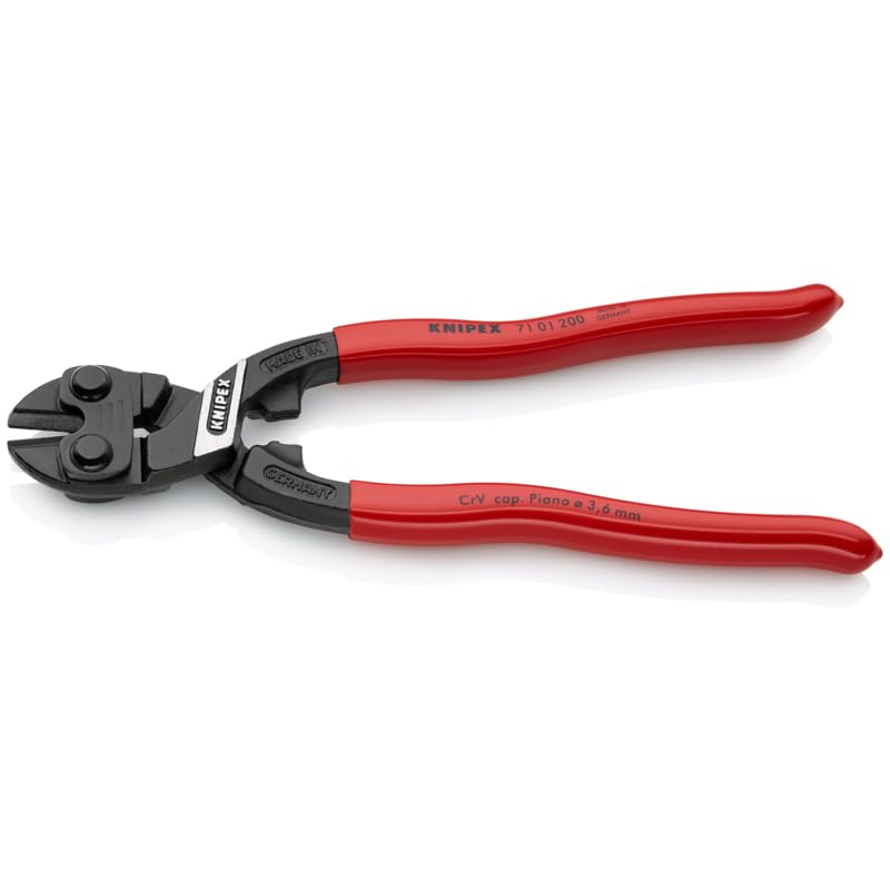 KNIPEX - 71 01 200 Tools - CoBolt Compact Bolt Cutter (7101200), 8-Inch | High Leverage Bolt Cutter - Heavy-Duty Chrome Vanadium Steel, Made in Germany - size: 8-Inch