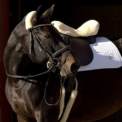 Werner Christ Horse Saddle Seat Saver English,Made of Real Sheepskin in Natural Size Full - color: Natural
